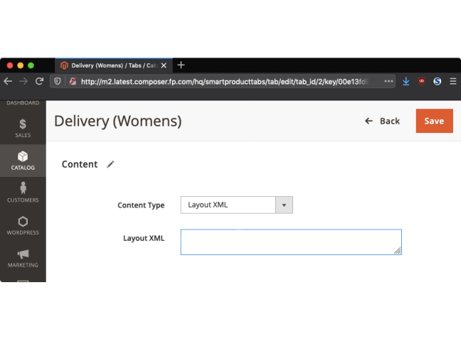 Use layout XML to create the tab content